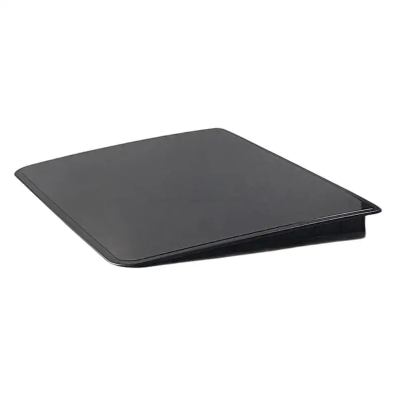 Vehicle Roof Accent Panel, Decorative Faux Sunroof with Black Rectangular Form, Curved ABS Construction, and Adhesive-Backed