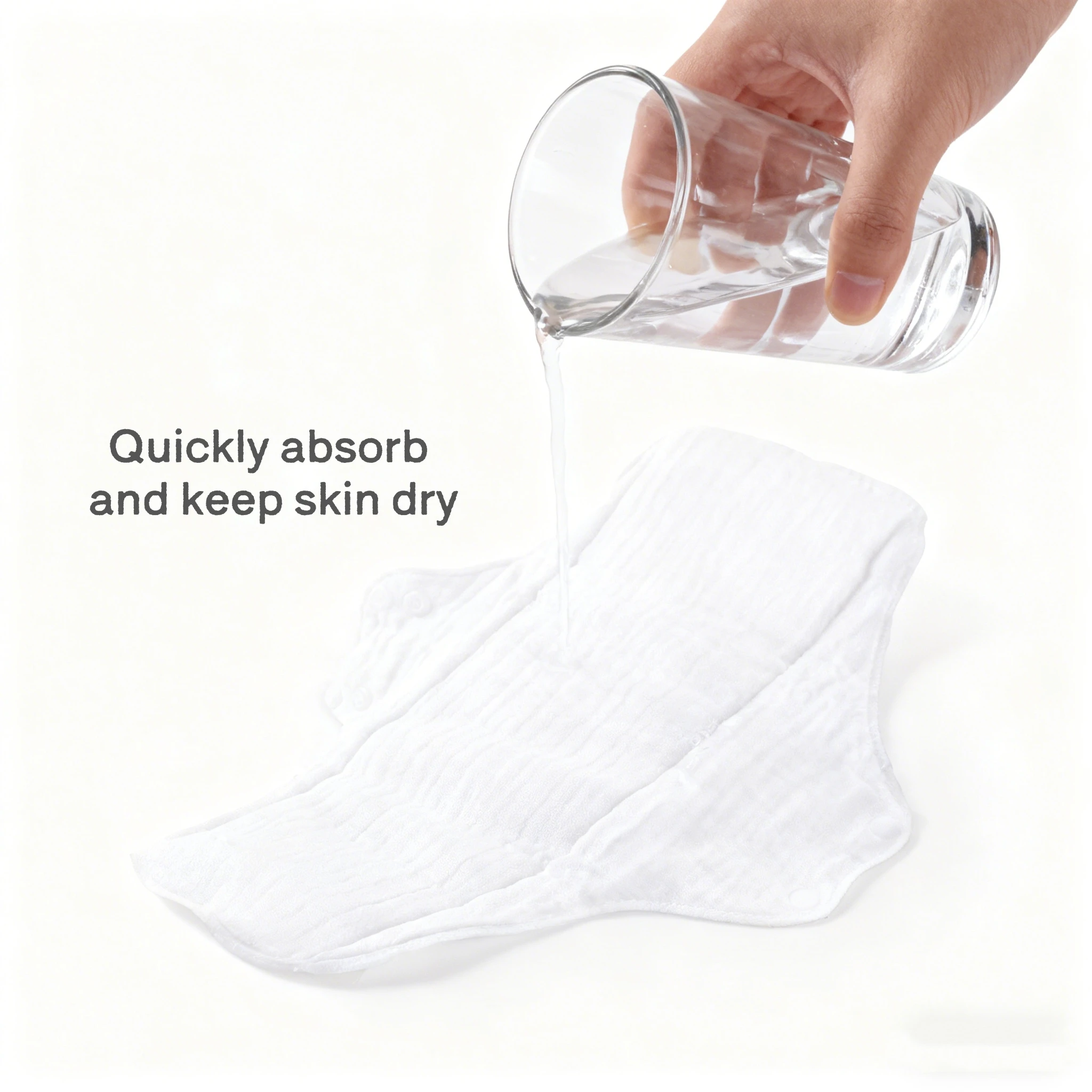 AIO Breathable Cotton yarn Panty Liner Feminine Sanitary Pads Period Panties Leakproof Cotton Pad Washable Hygiene Supplies 1PC