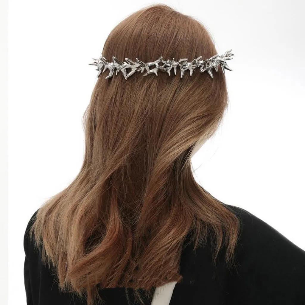 Thorn Crown Metal Headpiece Headwear Unisex Cosplay Punk Gothic Crowns Jewelry Gifts Halloween Wedding Party Accessories Deluxe