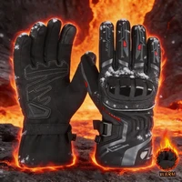 Guantes de Motocicleta Impermeables para Invierno, con Pantalla Táctil, Protección de PVC, para Hombre y Mujer, para Conducir en Clima Frío
