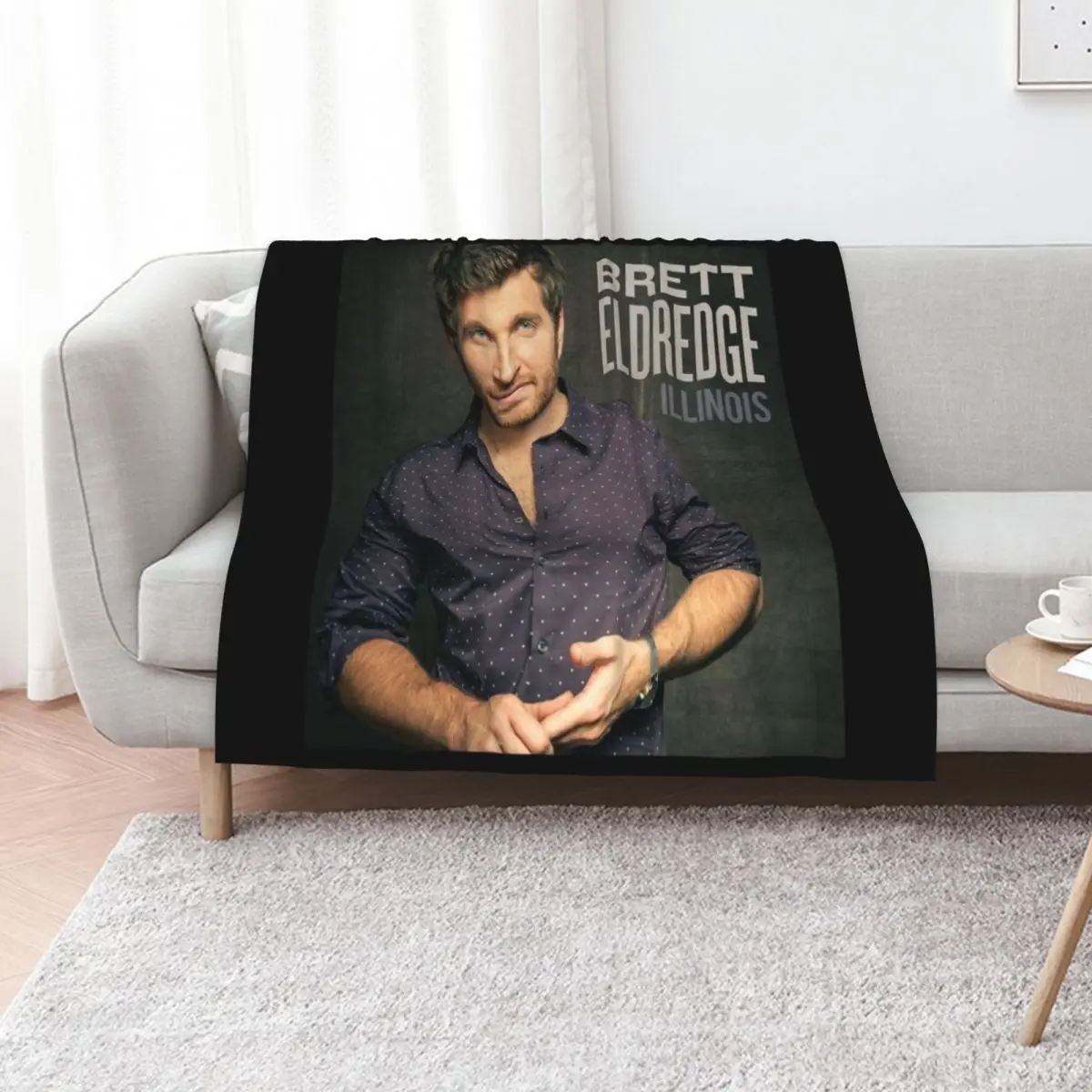 Brett Eldredge illinois Throw Blanket Luxury Brand Blankets For Baby valentine gift ideas Soft Plush Plaid Plaid Thin Blankets