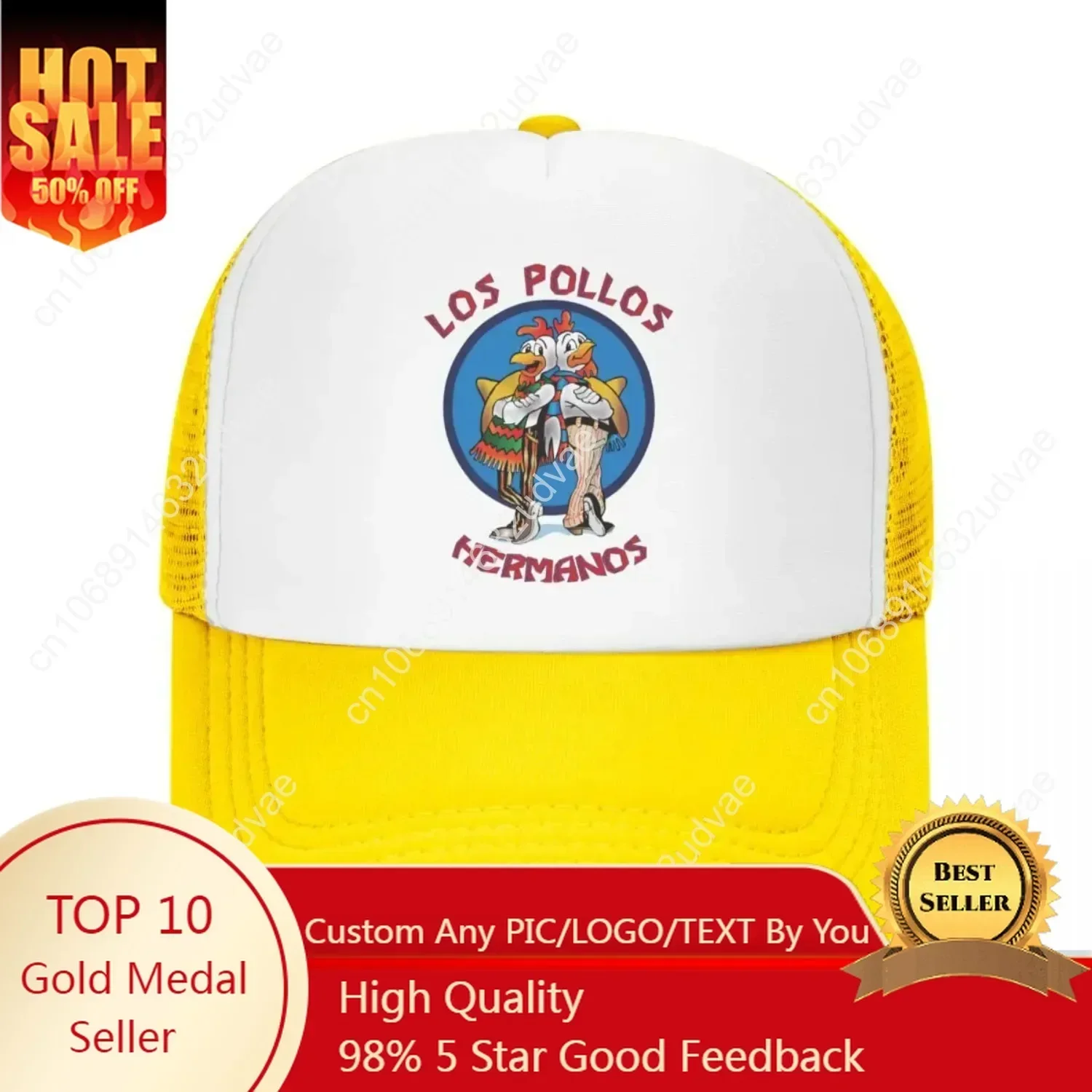 

Funny Los Pollos Hermanos Trucker Hats Sports Men Women's Adjustable Breaking Bad Chicken Brothers Baseball Cap Snapback Caps