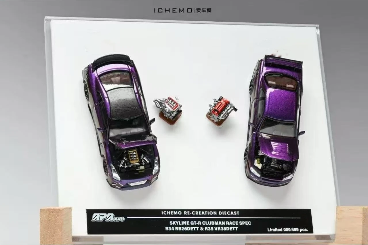 ICHEMO موديل 1:64 2025APAxpo R34 R35 M4 Diecast نموذج سيارة طبعة محدودة مجموعة