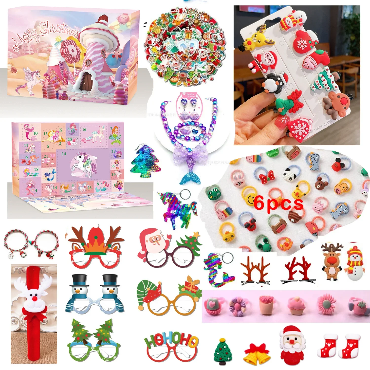 Christmas Advent Calendar Gift Box for Kids DIY Jewelry Anti Stress Fidget Box 24Day Countdown Calendar Christmas Gift navidad