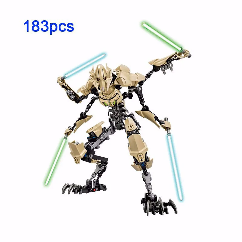 Décennie s de construction de figurines d'action Star VAN, général, robot Grievous avec poignée de sabre laser, modèle de saut, cadeau de jouet d'ornement de collection, 32cm