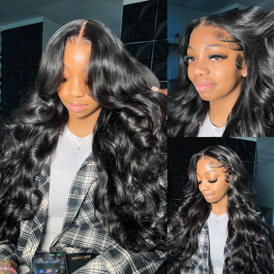 250% 30-36inch Body Wave 13x6 Hd Frontal Human Hair Pre-plucked Lace Brazilian Remy 13x4 Front Wig 4x4 Closure With Hd Full Lace image 5