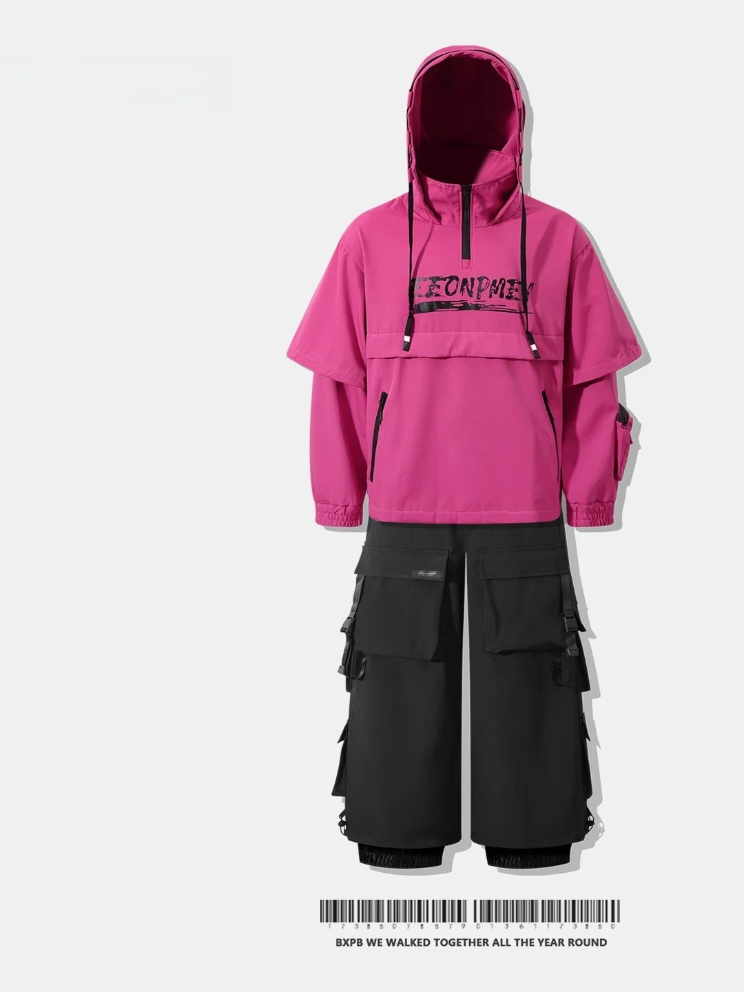 xturtle-workwear-skiing-suit-multpocket-waterproof-fleece-outdoor-snowboard-alpine-ski-clothes-warmth-outdoor