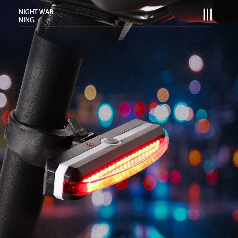 Bike Headlight Tail Light USB-C Rechargeable LED Bicycle Lights Set Front Back Night Riding Cycling Safety