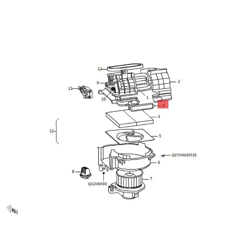 

Genuine Blower Housing Filter Cover for Great Wall Wingle 5 European Version Wingle 6 7 8104023XP24BA