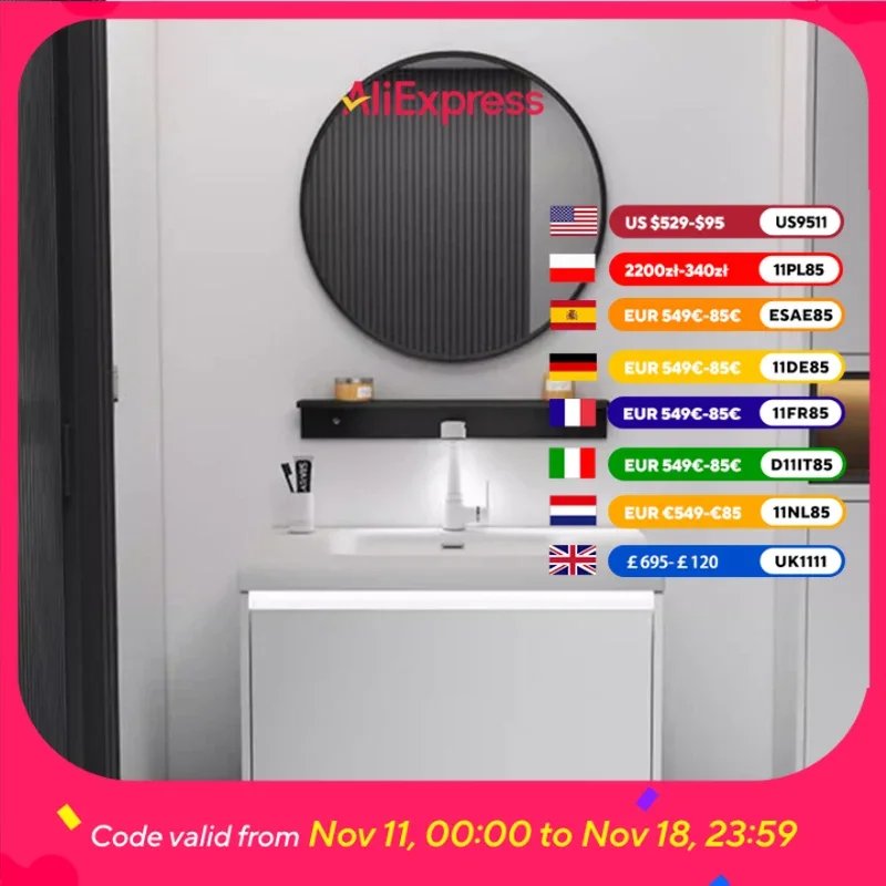 

Wall Mounted Bathroom Cabinet Wooden Waterproof Vanity Shelf Bathroom Cabinet Storage Small Badkamer Kastje Home Furniture