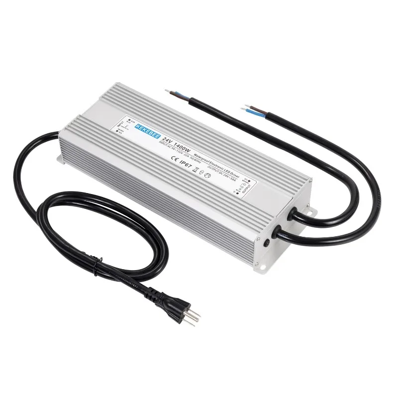 

24V1400W Waterproof Power Supply AC90-132V to DC24V58A High Power Switching Power Supply IP67 Transformer Suitable fo