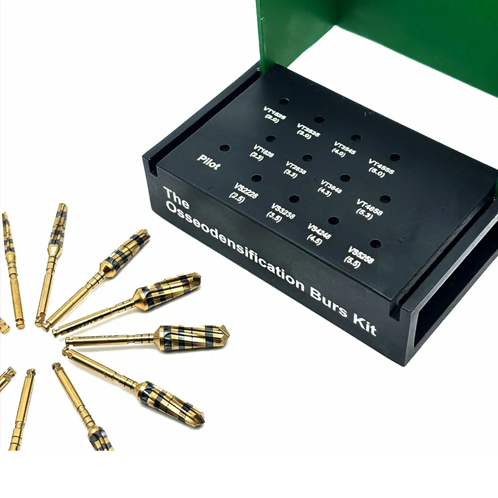 1Pcs Dental Surgical Implant System Kit with Osseodensification Burs Drills for Maxillary Sinus Lift and Bone Grafting Tools Set