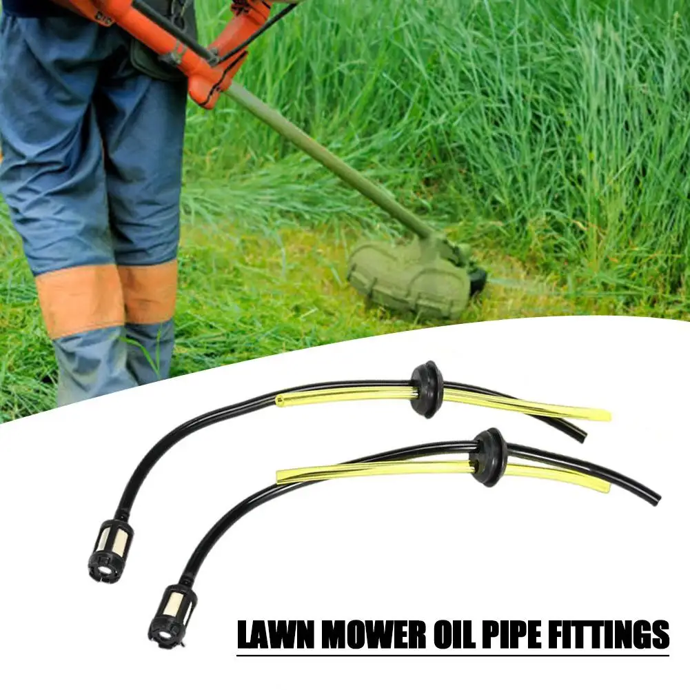 2pcs Lawn Mower Oil Pipe Fittings Oil Fitting Lawn Mower Grass Trimmer Gasoline Oil Pipe For Mower Fittings Garden Lawnmowe T0D9