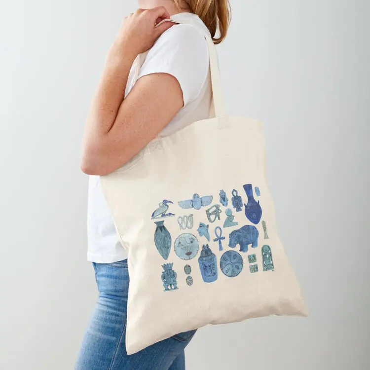 

EGYPTIAN FAIENCE-navy blue Tote Bag sacs de shopping Women bags Fabric bag tote bag