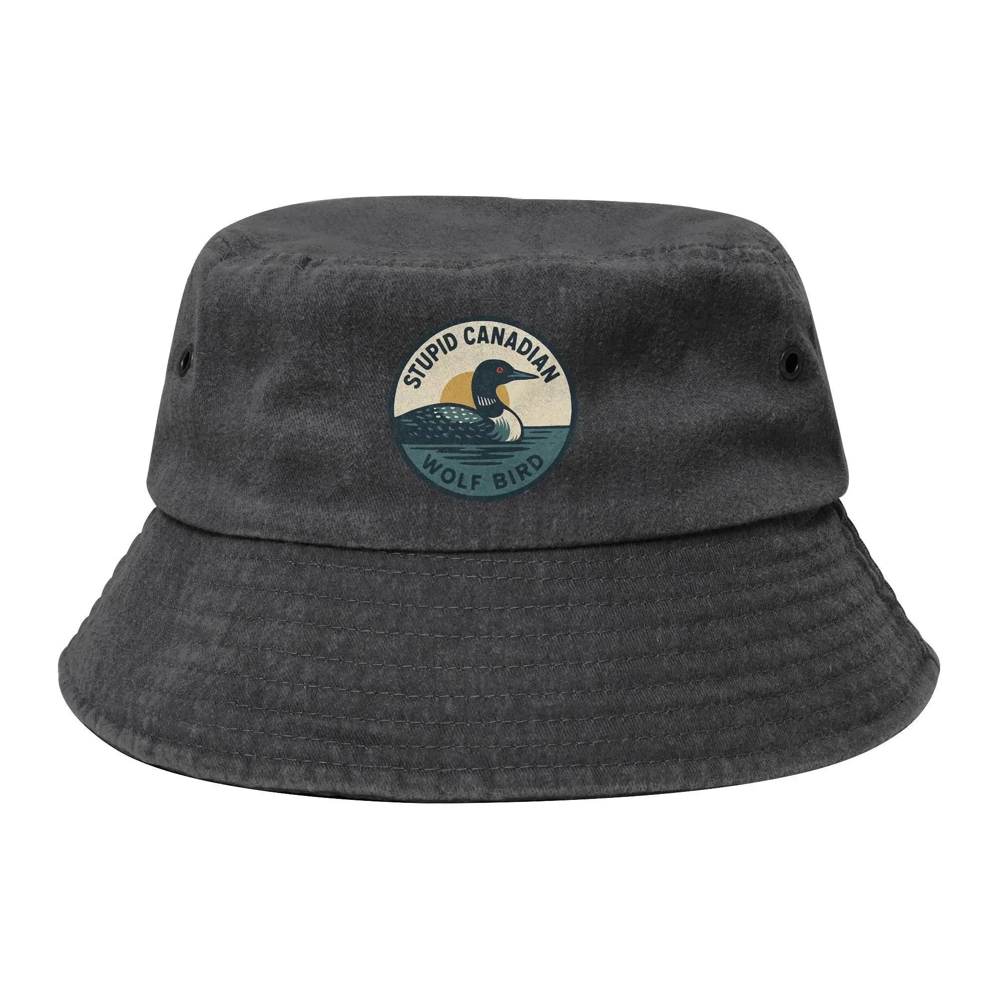 Unisex Bucket Hat Stupid Canadian Wolf Bird heated rivalry Getaway Headwear Foldable Hiking Fisherman Cap  Bob Birthday Gifts