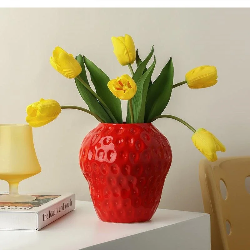 ceramic vase room decoration strawberry wine cabinet desktop hydroponic
