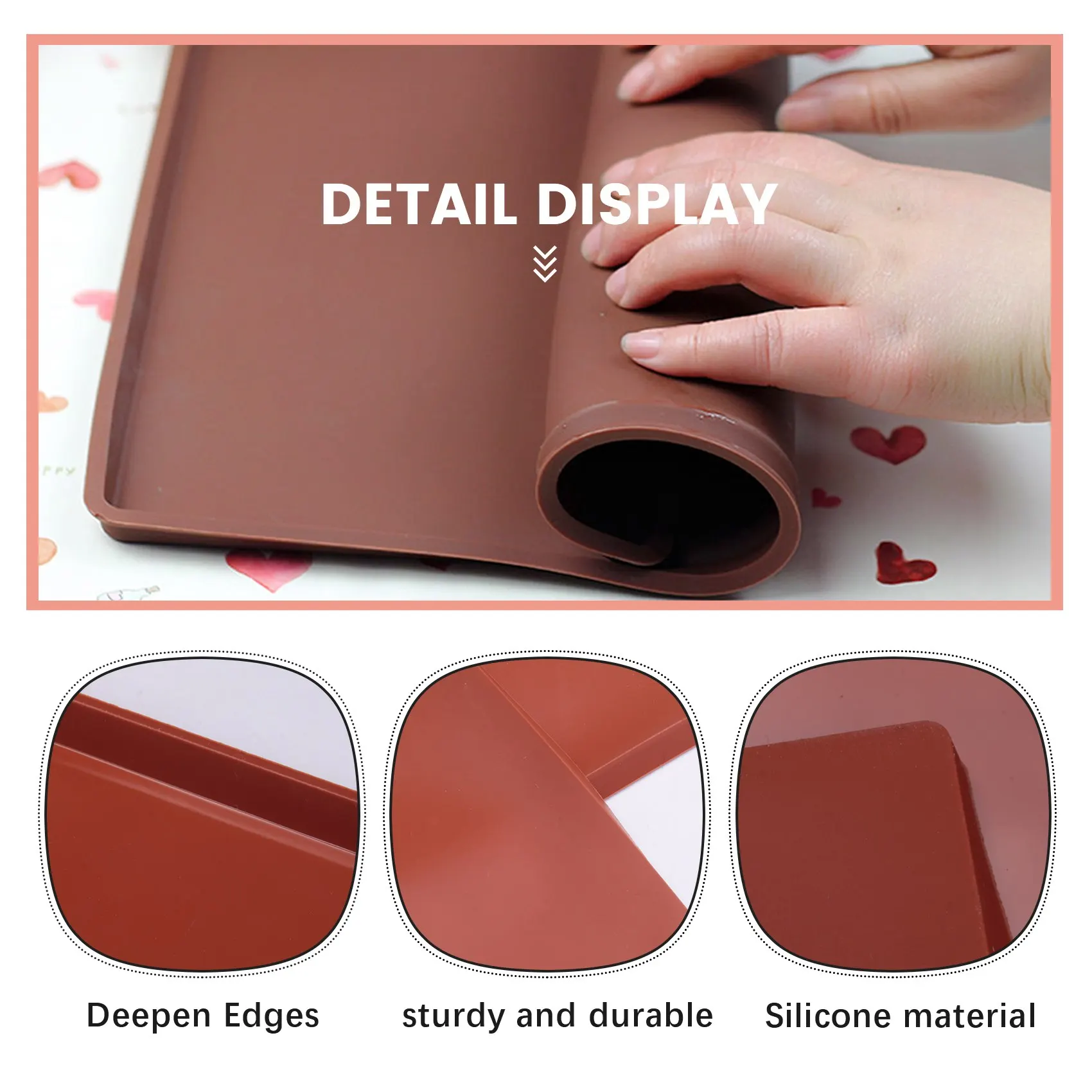 6 Pack Silicone Dehydrator Sheets Non Stick Square Edge Dehydrator Trays For Meat Vegetables Fruit Food Dryer Mat-AT36