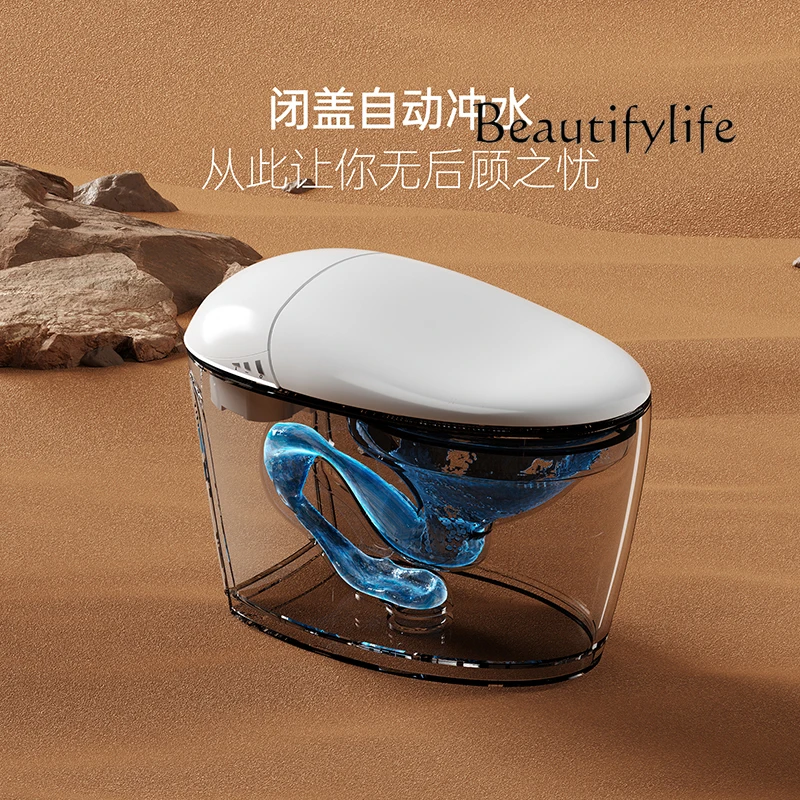 New smart toilet siphon hidden foam shield closed cover flush with water tank fashionable high-end