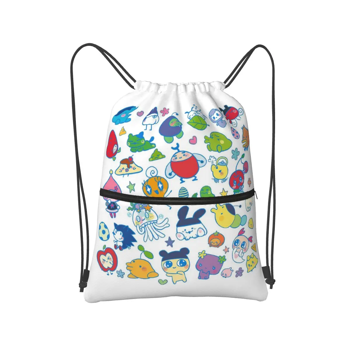 

Tamagotchi Friends Backpacks Portable Drawstring Bags Sundries Bag Book Bags for Man Woman School