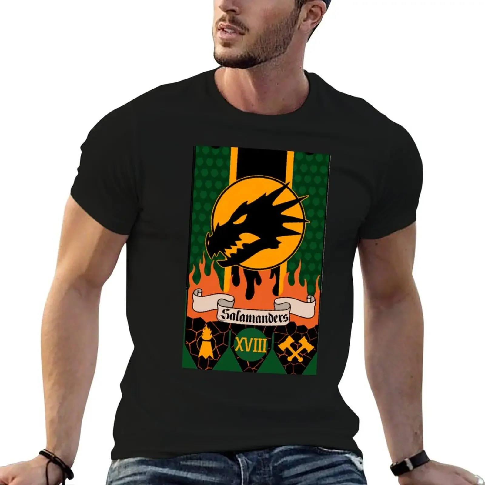 Salamanders Banner T-Shirt vintage t shirts sports fans black t-shirts for men