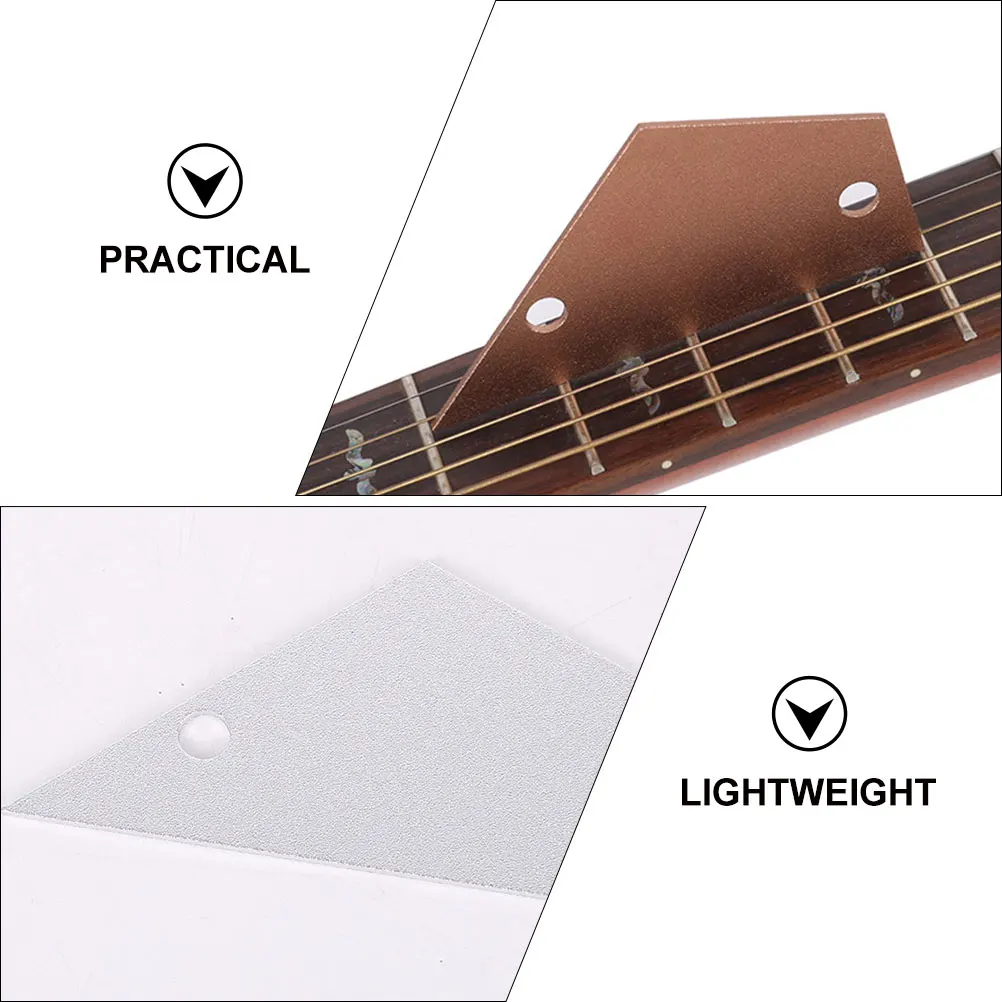 

2 Pcs Fingerboard Wire Measuring Ruler Musical Instrument Tool Neck Professional Guitar Aluminum Practical