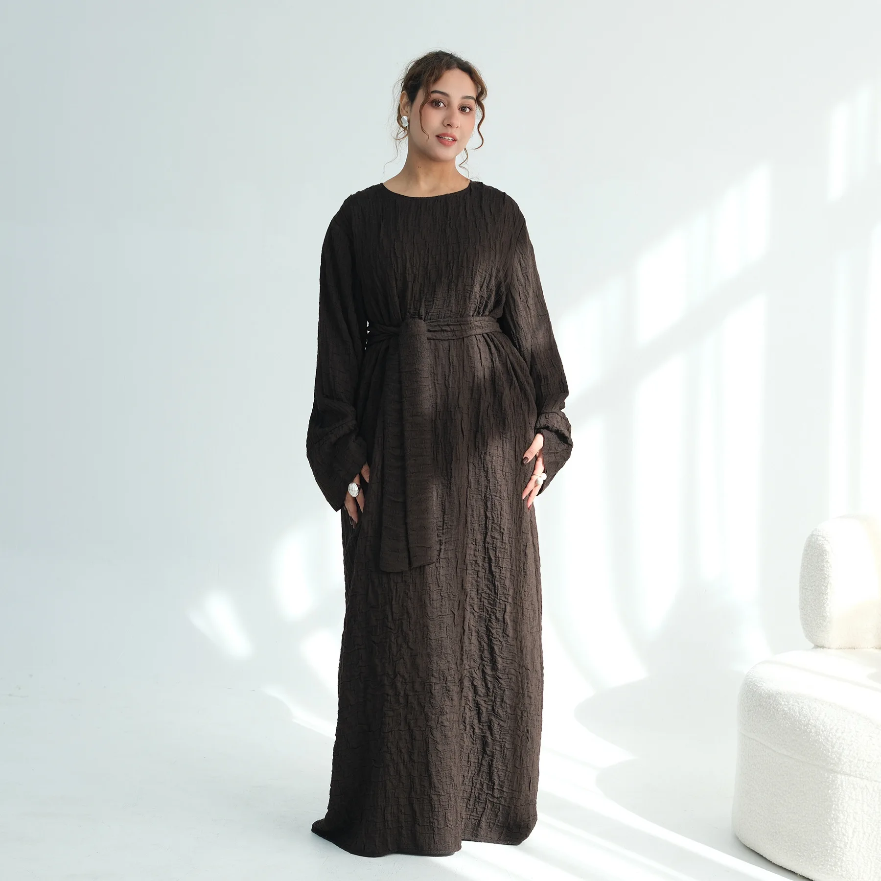 

2026 Ramadan Muslim Middle East Abayas Women Fashion Robe Dubai Luxury Eid Islam Long Dress Kaftan Jalabiya Djellaba Kaftan Gown