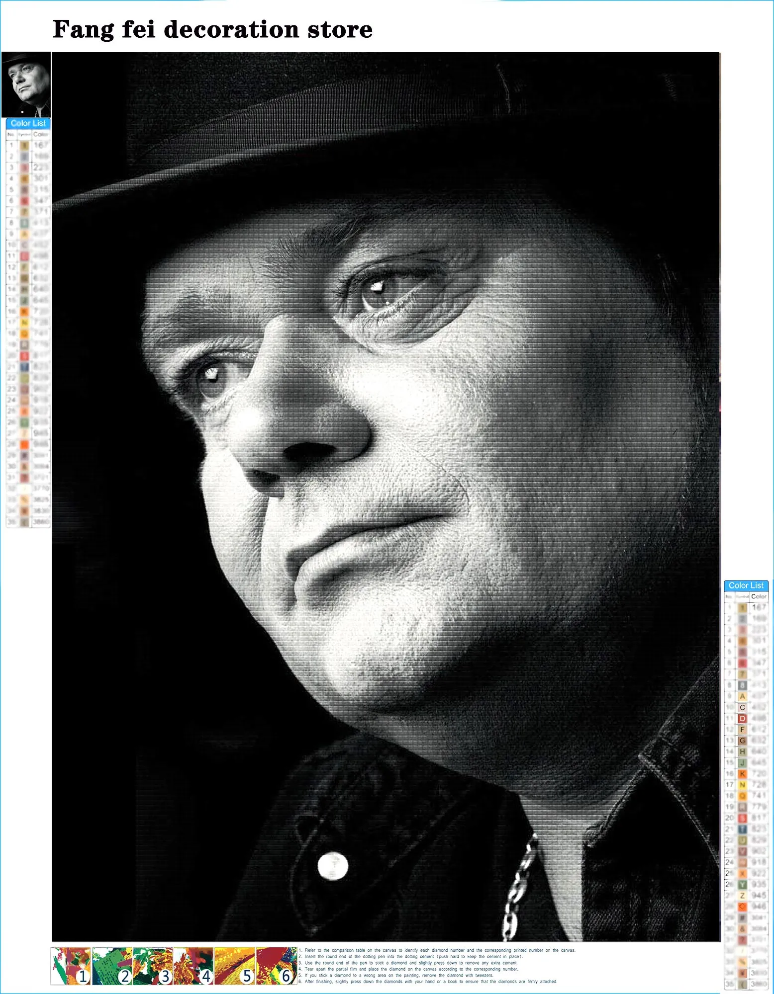 5D أندريه الضباب الماس الراين اللوحة الشهيرة هولندا المغني الشعبي عبر الابره عدة التطريز صورة فسيفساء ديكور المنزل