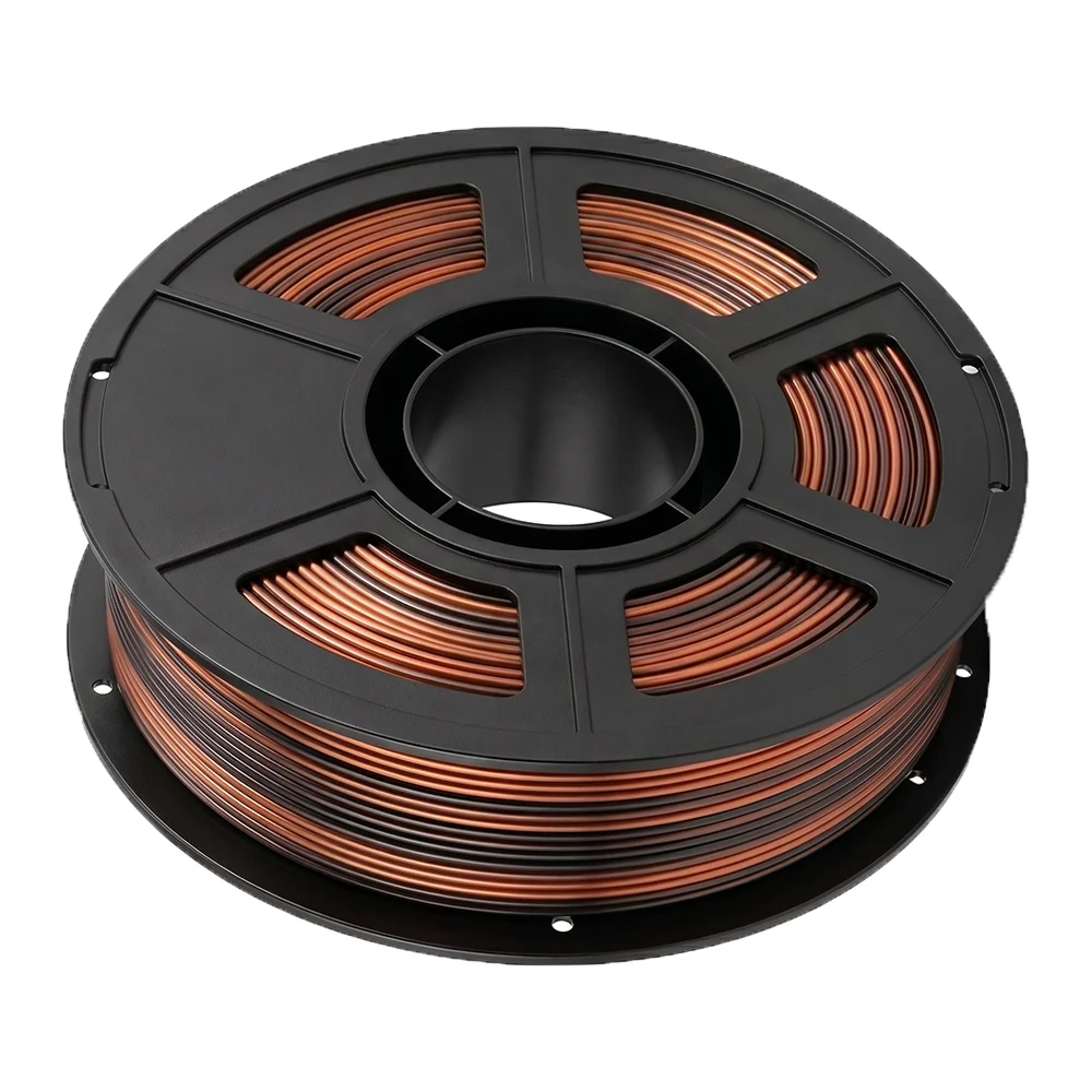Two tone 3D Printer Filament 250g PLA silk black copper Filament 1.75mm Dimension Accuracy +/- 0.03mm, 3D Printing Filament