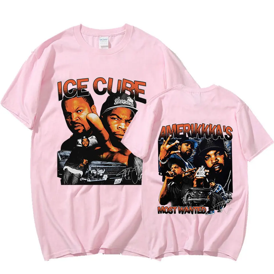90s Rapper Ice Cube Amerikkka's Most Wanted T-shirt Mens Fashion