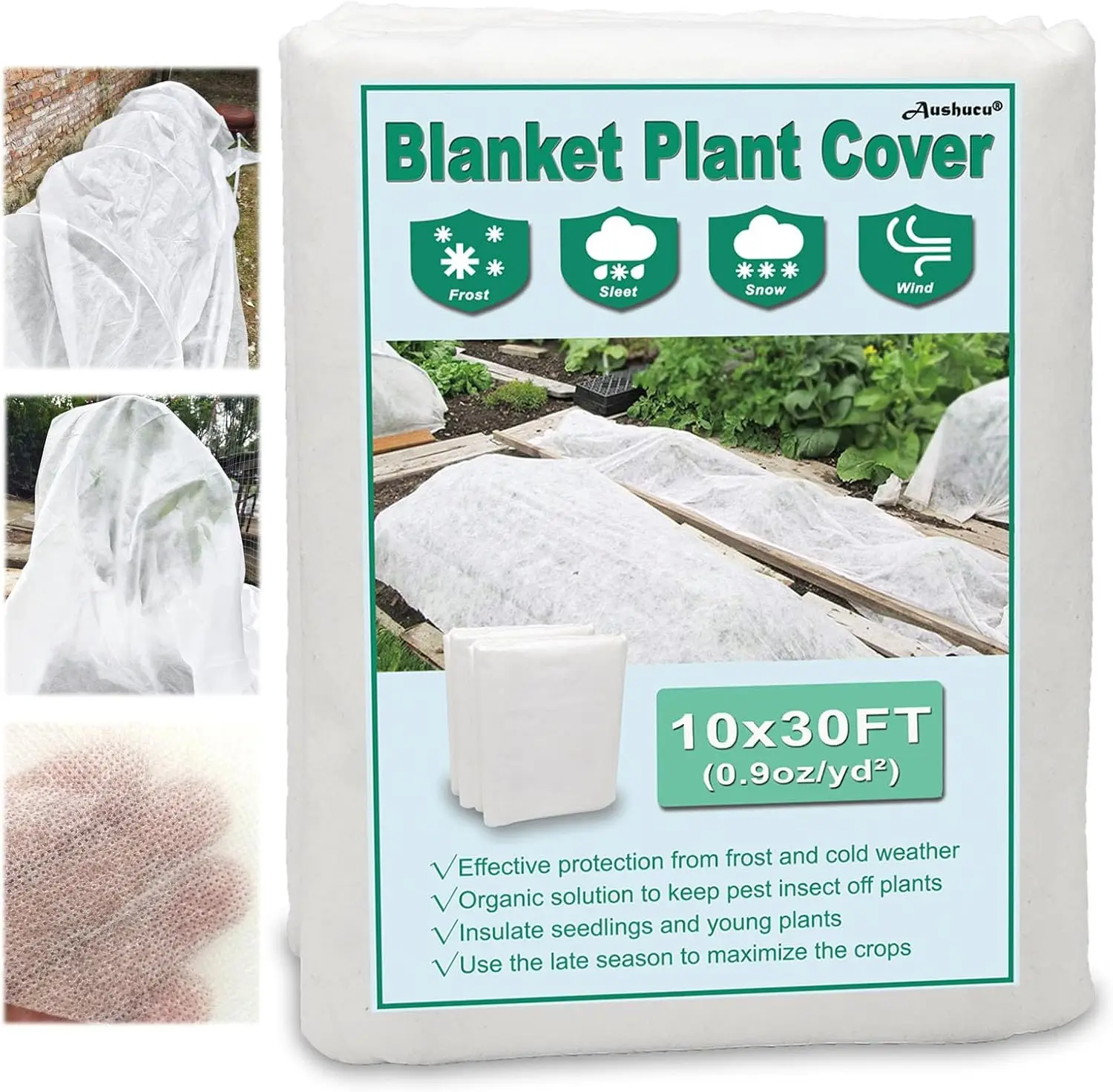 

Ткань для защиты от заморозков 3х9 метров, легкая дышащая укрывная ткань для зимних растений и овощей