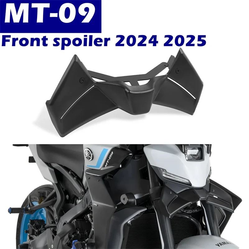 1 قطعة لياماها MT-09 MT 09 MT09 2024 2025 دراجة نارية الجبهة سبويلر عدة Downforce عارية المفسدين الأمامي الجناح الهوائية الجناح #2