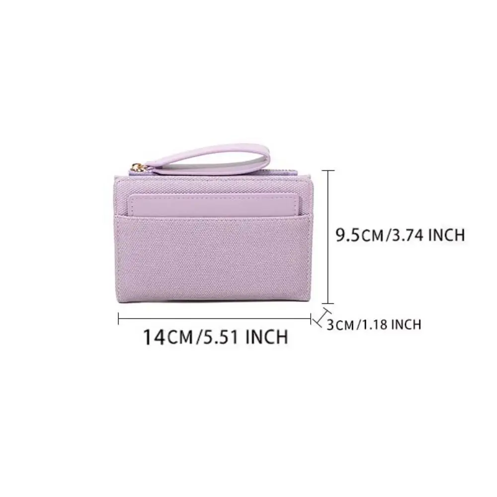 Light Luxury Pocket Purse Wallet Multifunction PU Leather Cash Purse Bag Foldable Card Holder Two-fold Short Wallets Women Men