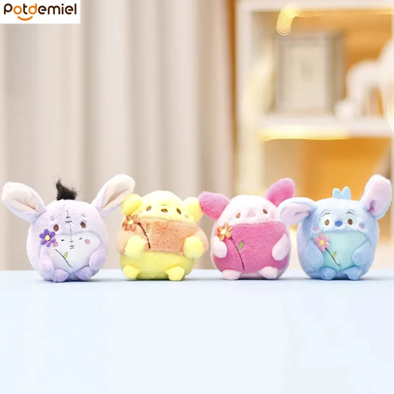 11 cm Nette Cartoon Plüsch Spielzeug Stich Pooh Ferkel Schwein Rucksack Anhänger Gefüllte Puppe Schlüsselbund Kleine Anhänger kinder Geburtstag geschenk