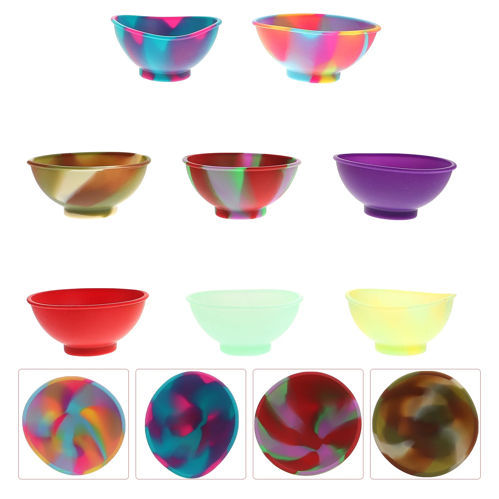 

8Pcs Infant Feeding Bowls Silicone Baby Food Bowls for Toddlers Safe Soft Edges Easy Scoop Baby Training Plates