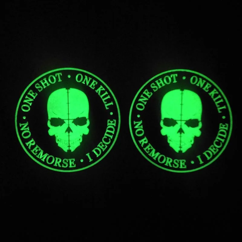 Sniper pvc Embroidered Patches Tactical   Patch Combat Emblem Zombie PVC Rubber Skull Badges For Clothing Cap Bag