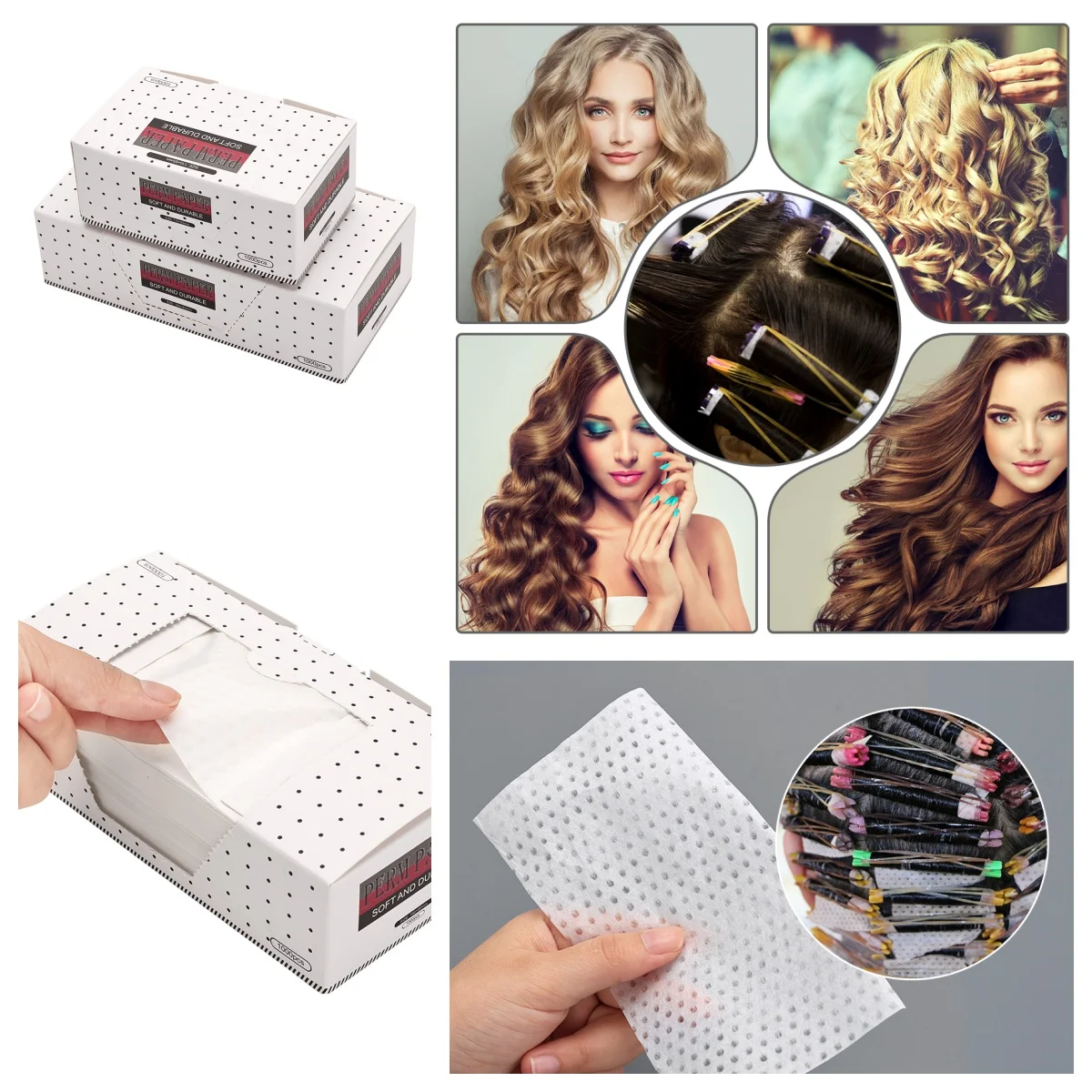 

1000sheet /Box Barber Shop Ultra Thin Hair Perm Paper Mesh Breathable Perming Paper Hairdressing Tool Hair Disposable Perm Paper