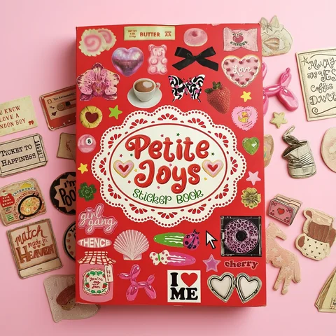 Random Cover 30 Sheets American Style Sticker Book, Sweetheart Stickers for Adults, DIY Scrapbooking Phone Cases Laptops Party