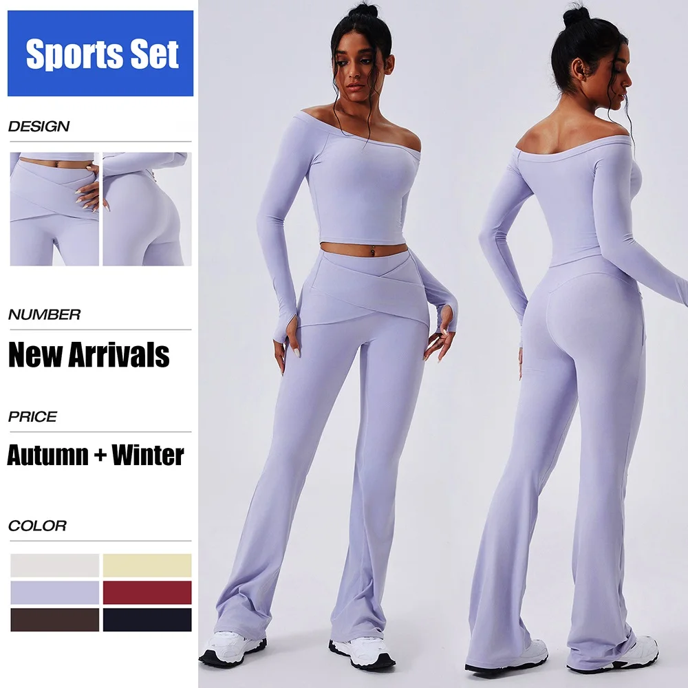 

Cloud Hide Woman New Yoga Suit Gym Fitness Set Long Sleeve Sports Tracksuit Top Leggings Workout Pilates Outfits Running Clothes