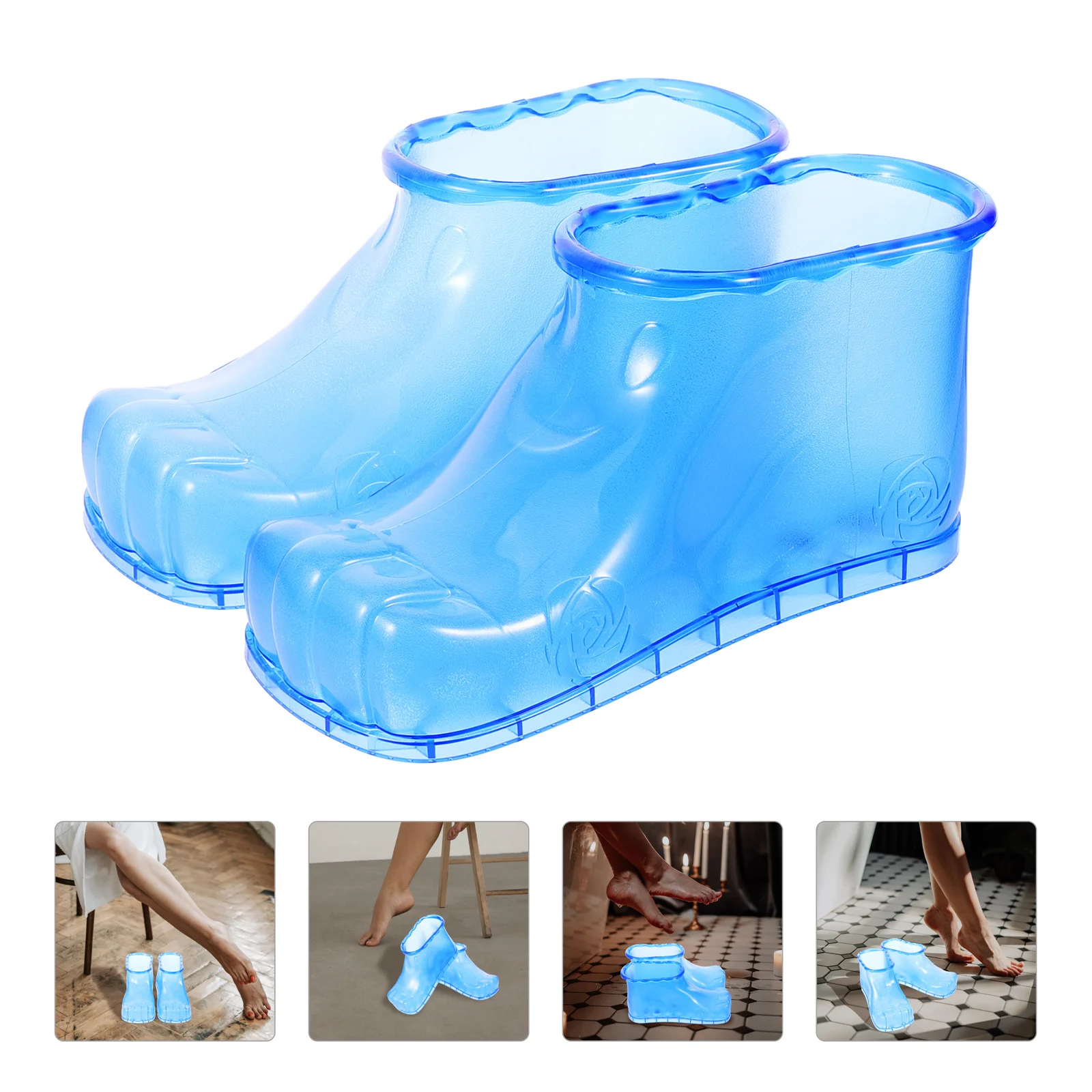 

1Pair Durable Foot Soaker Shoes Antiwear Material Multifunction Sole Massage Design Nonslip Home Bath Pedicure Spa