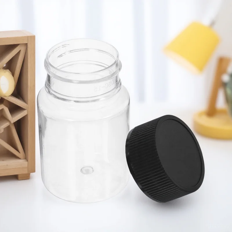 

12pcs 50Ml Sampling Bottles Wide Mouth Plastic Empty Refillable Leak-Proof Cap For Lab Liquid Powder Storage Sample Bottles