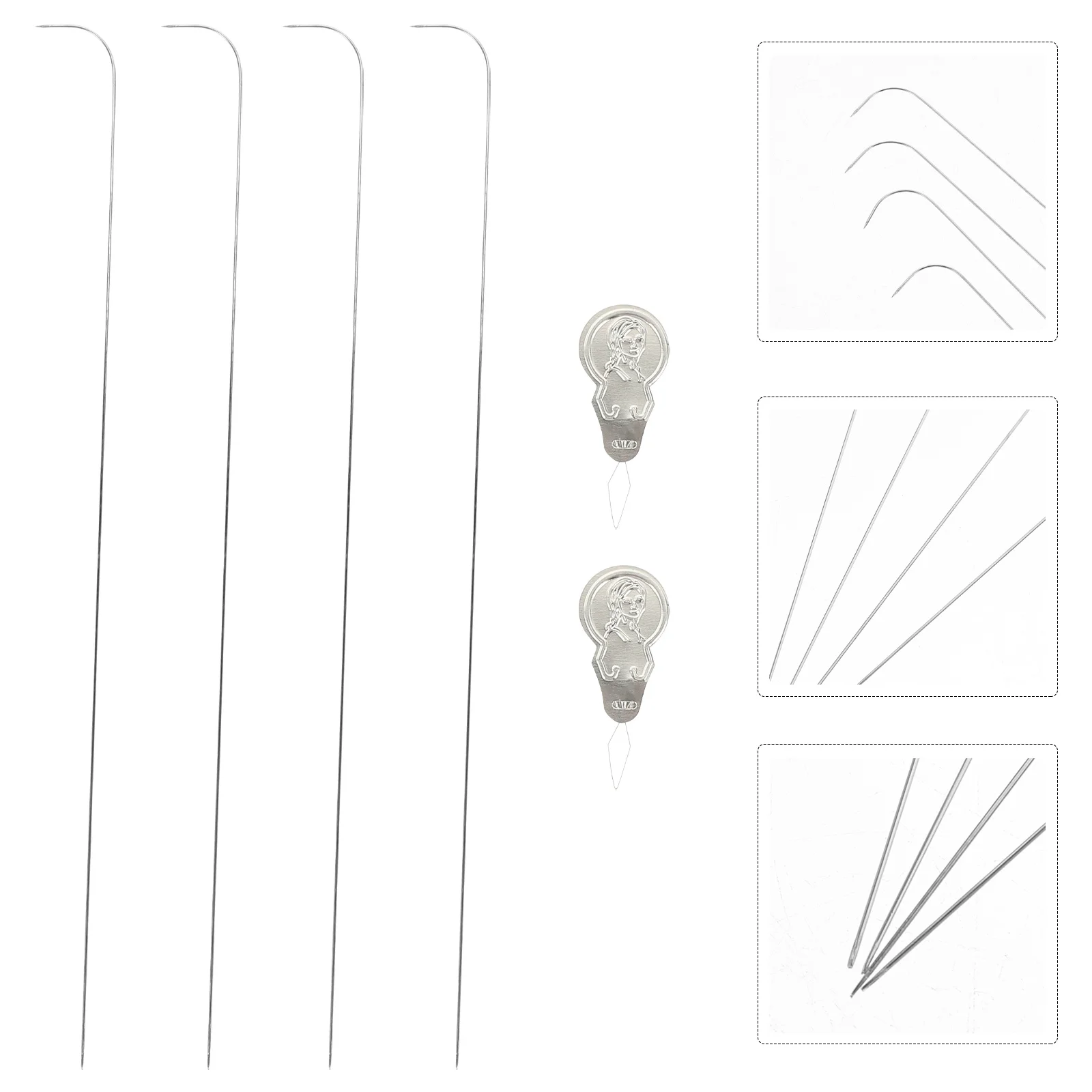 

2Sets Stainless Bead Needles Easy to Use Beading Threading Tool for String Beads Liquid Silver Beads Bead Threader