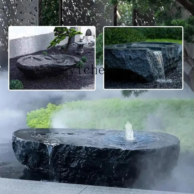 

D10- Фонтан-чаша для воды, ландшафтный декор для двора с текущей водой, новый китайский дзен-стиль, украшение для привлечения богатства, элемент ландшафтного дизайна.