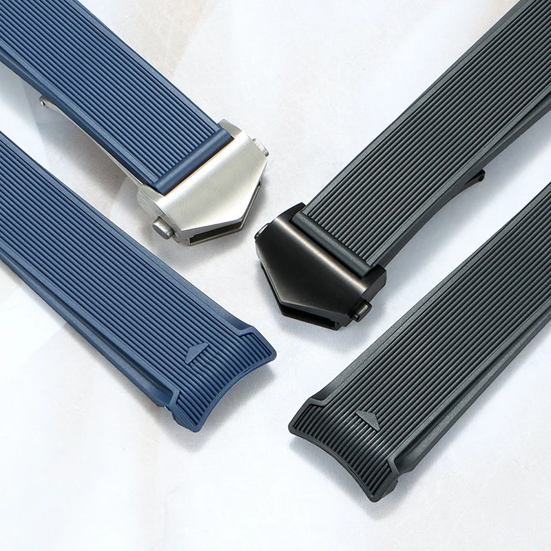 ل TA-G هوير AQUARACER 43 مللي متر لوحة الاتصال WAY201A WAY211C WAY201B منحني الفم حزام ساعة سيليكون أسود أزرق سوار الغوص