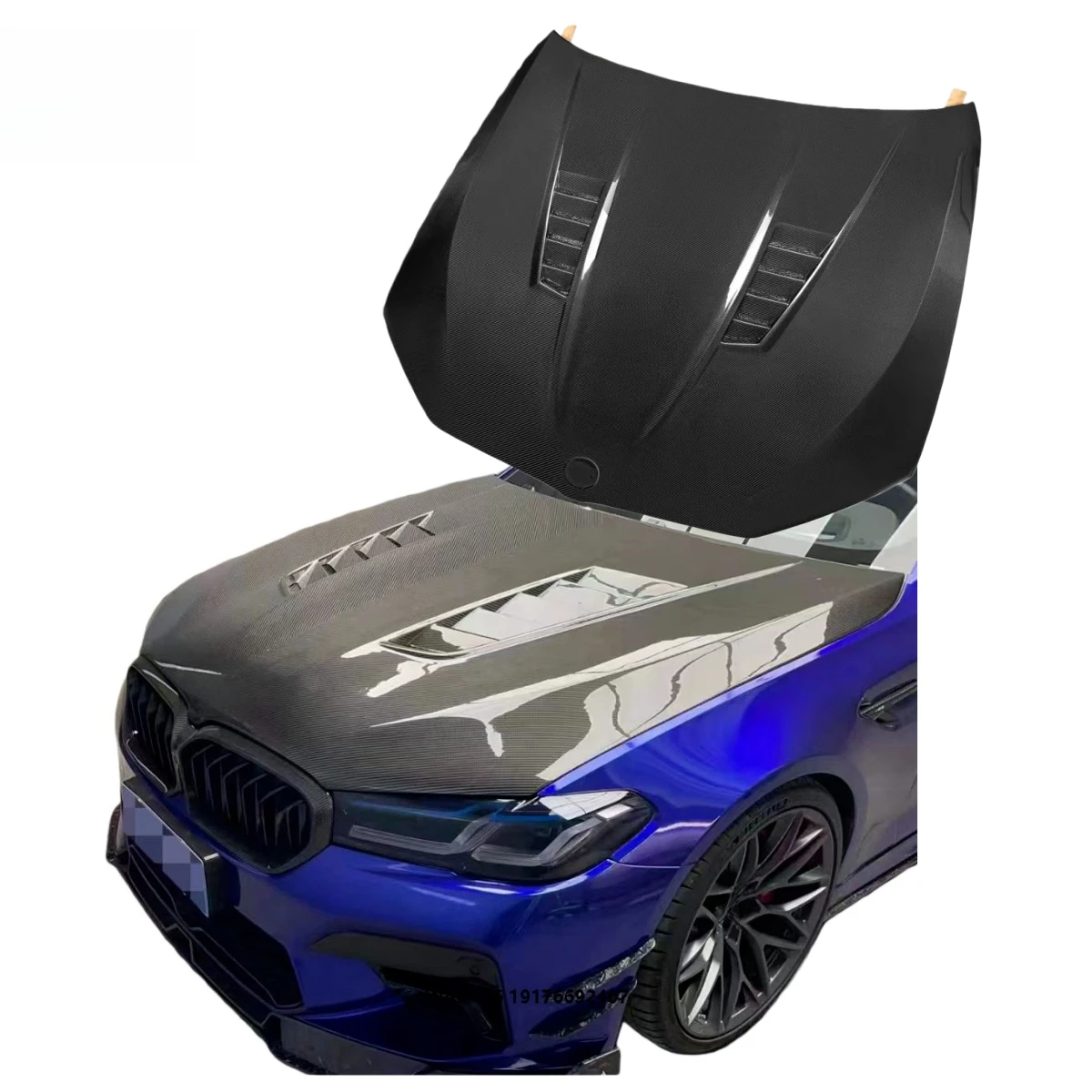 ForBMW 5 Series G30 2018-V-shaped Genuine Carbon Fiber Engine Hood New Condition Engine Hood
