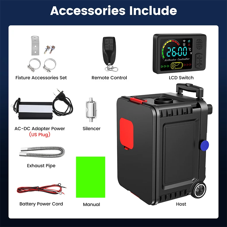 RV قضيب سخان الديزل سخان التوقف 12 فولت 24 فولت 5KW وقوف السيارات مسخن الهواء لسيارة قارب شاحنة RV #4