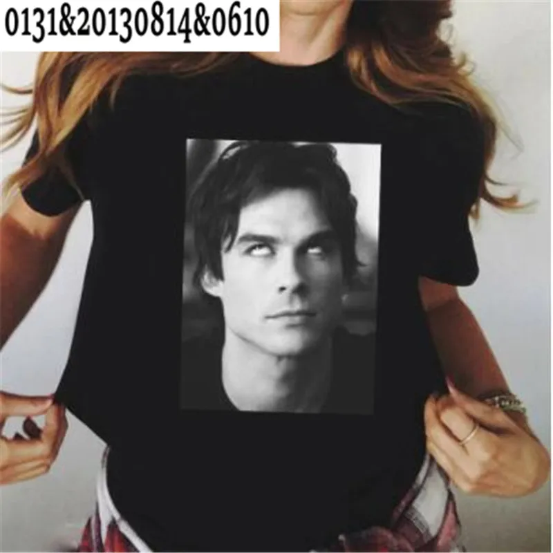 The Vampire Diaries T Shirt Women Kawaii Femme Girl Movie Ulzzang Casual T-shirt Funny Unisex Summer Tops Tees Female Clothing