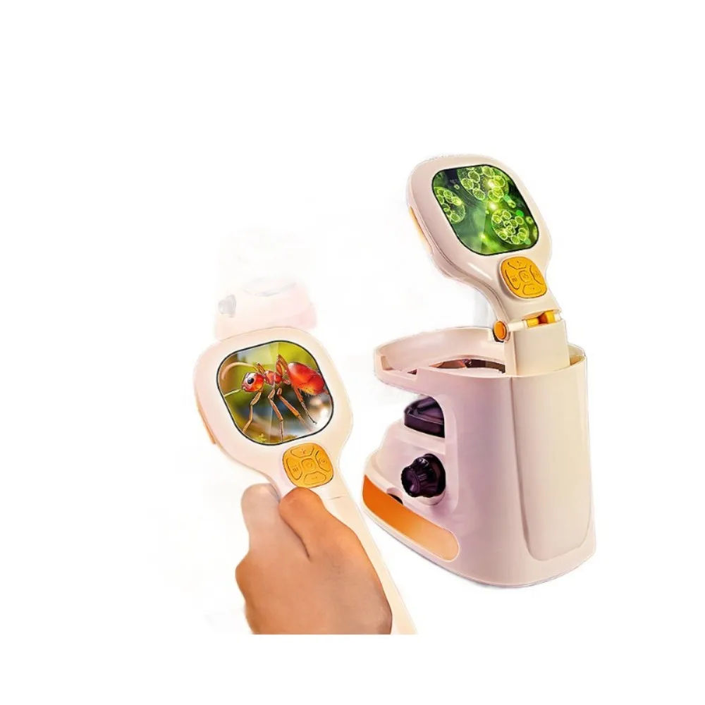 Handheld Microscope with HD Display with LED Light for Insect Leaf Texture Observation Kids Nature Explorer