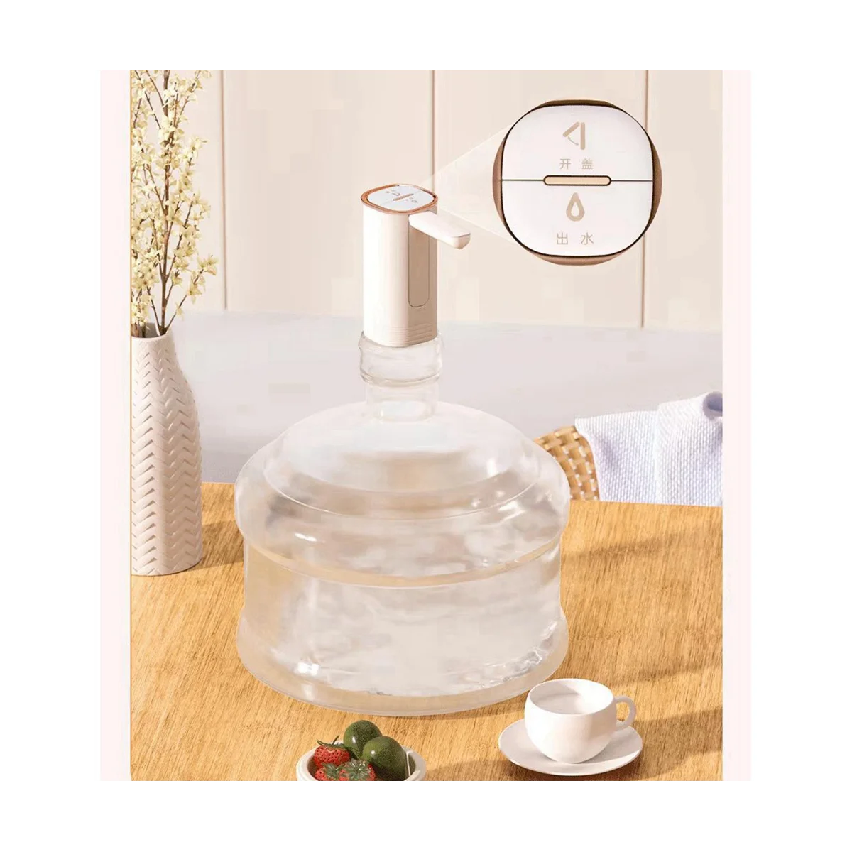 Flaschenwasserpumpe, automatische USB-wiederaufladbare Wasserflaschenpumpe, zusammenklappbar, intelligent, Quantita-HIM