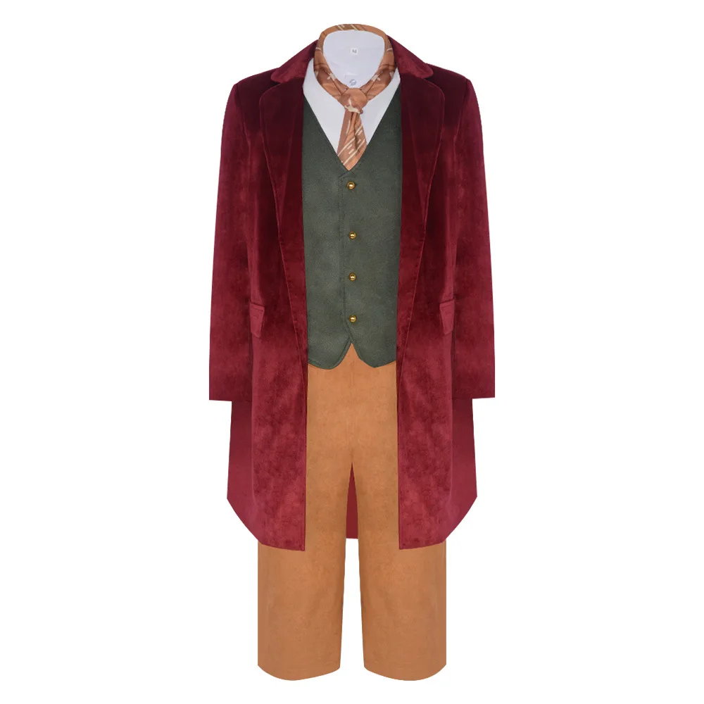 

The Hobbit Bilbo Baggins Coat Shirt Top Vest Pants Cosplay Costume Halloween Masquerade Carnival Party Outfits for Men