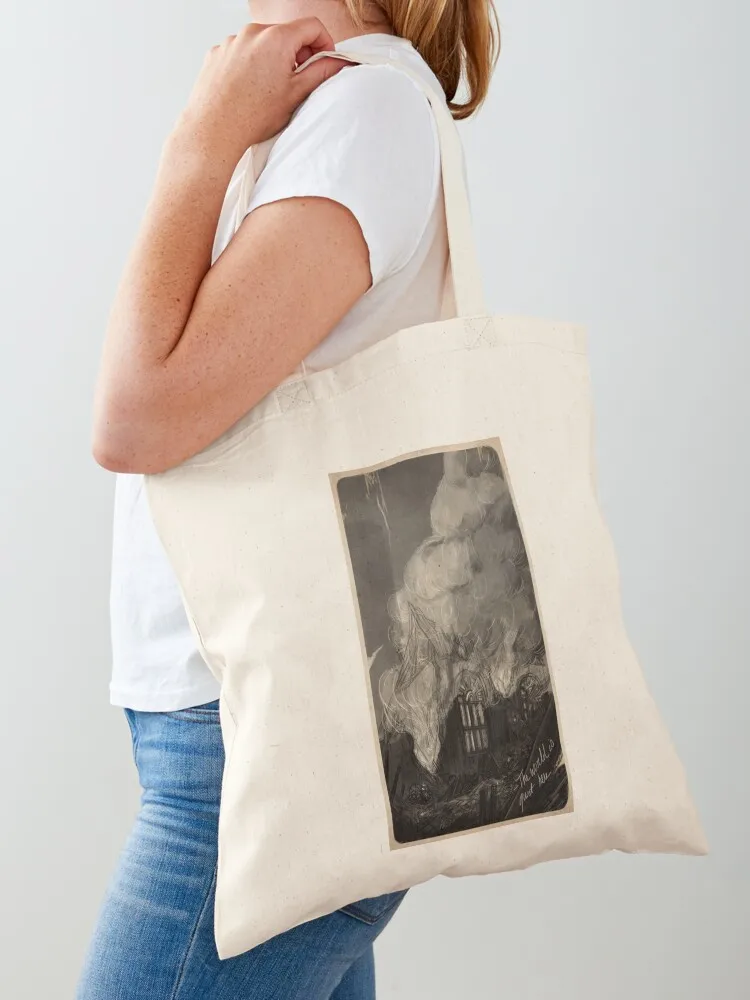 Memory of a violent fire devastation Tote Bag Big bag canvas bags tote bags cloth bags cute pouch bag